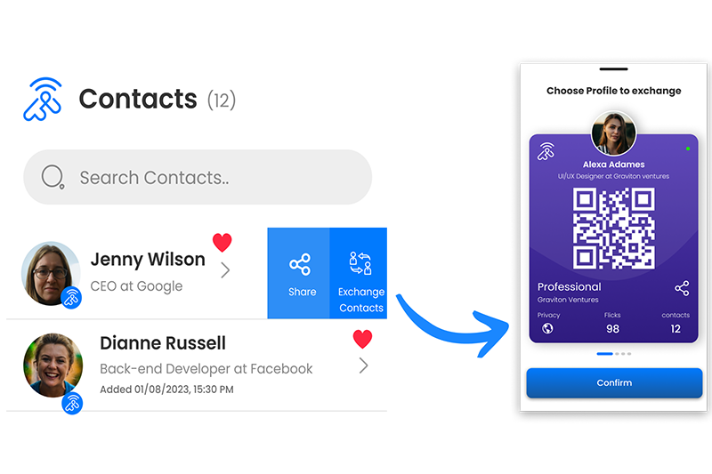 In - App Contact Exchanges Image